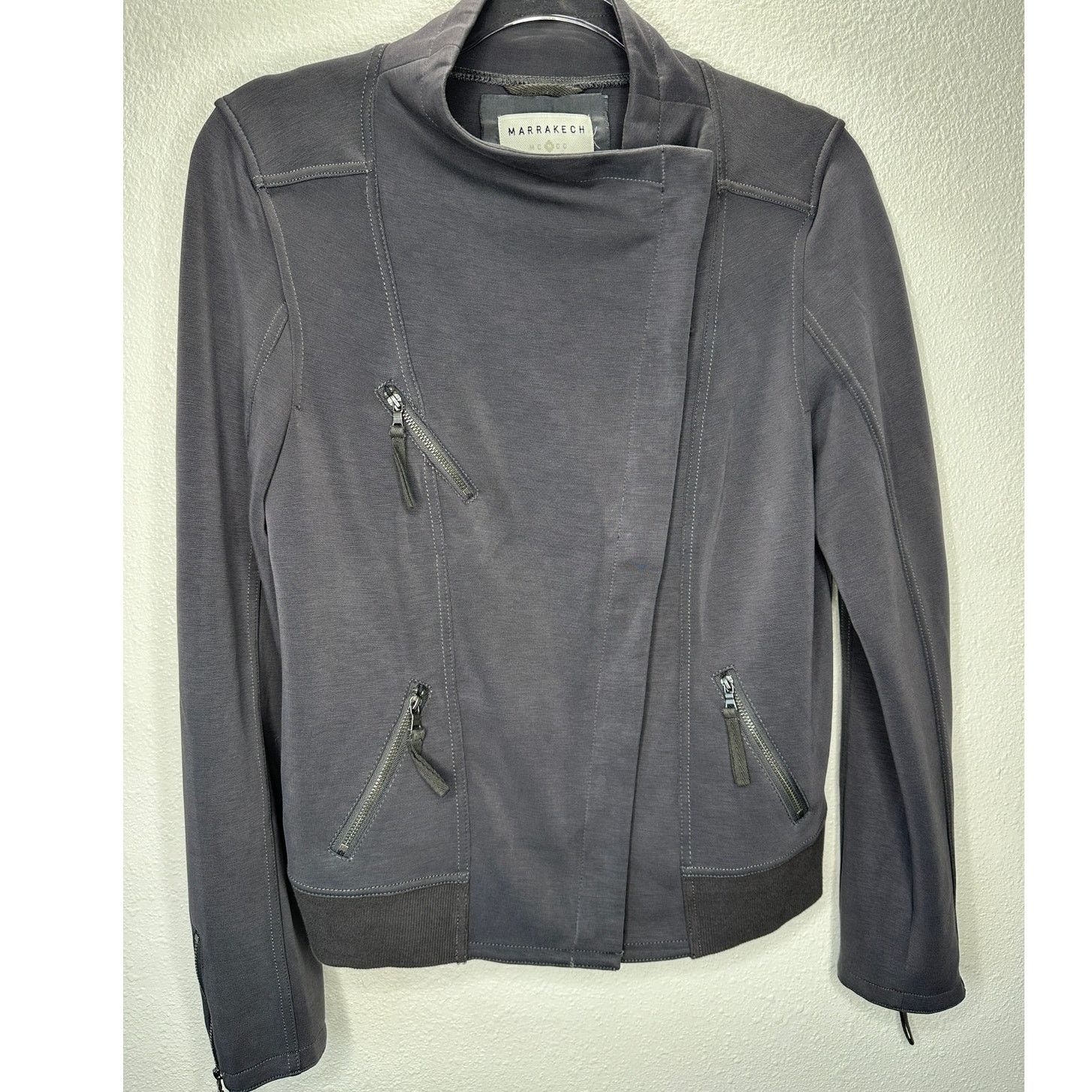 Other Marrakech Utility Moto Jacket Gunmetal Gray Stretch Zip XS Size XS / US 0-2 / IT 36-38 - 2 Thumbnail