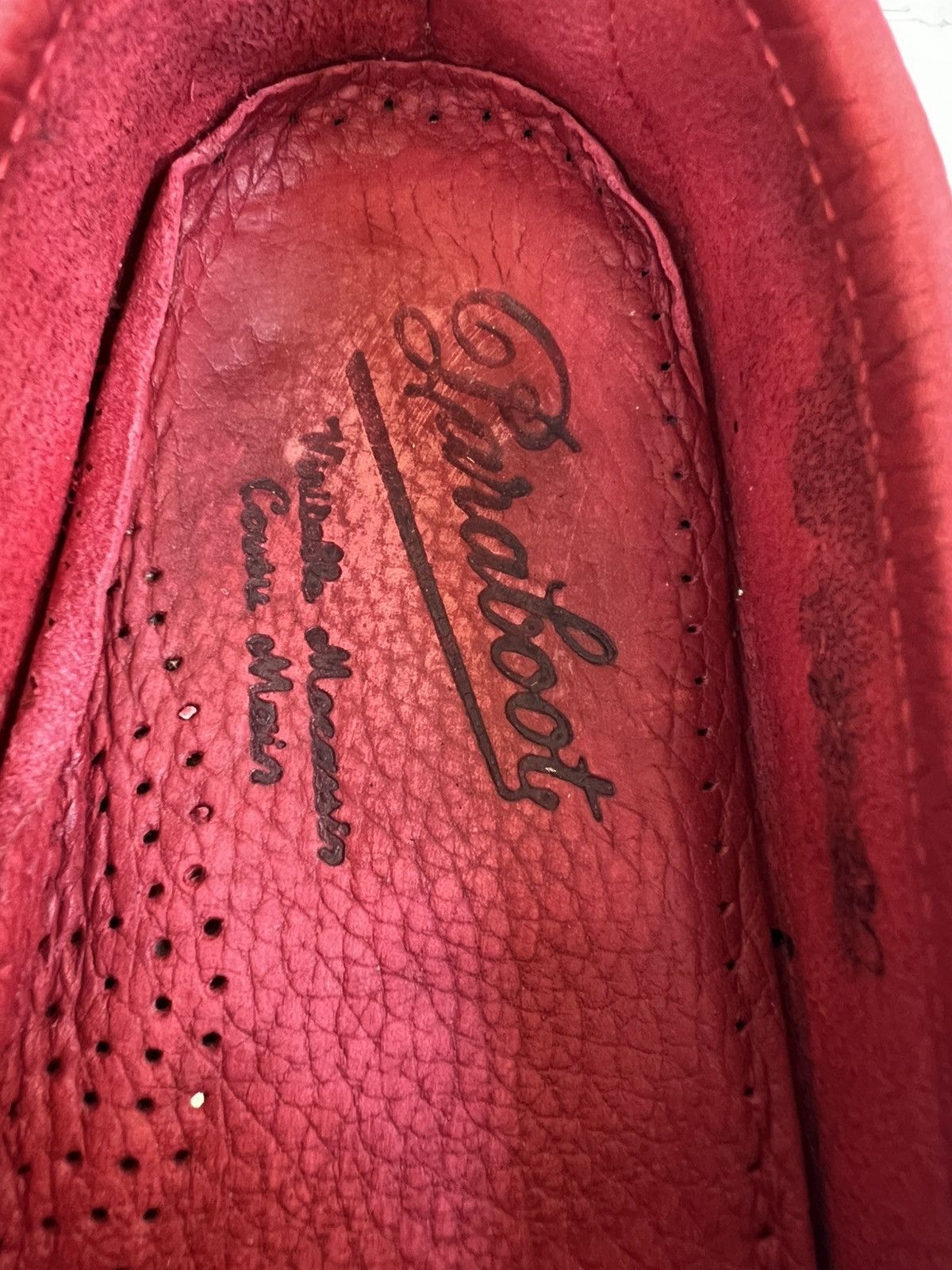 Paraboot Paraboot Veritable Mocassin Red Leather Boat Shoe Size US 7 / IT 37 - 17 Thumbnail