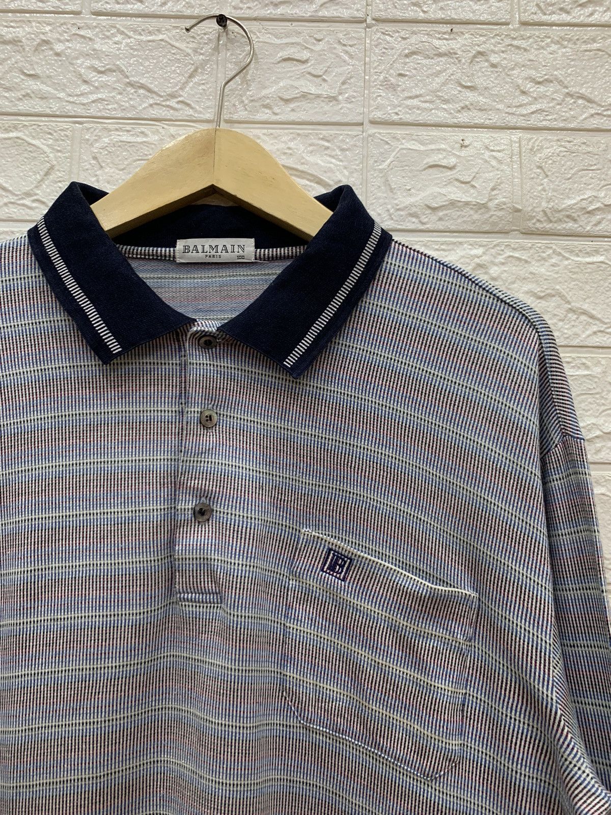 Balmain Balmain boxy fit longsleeve polo shirt Size US L / EU 52-54 / 3 - 3 Thumbnail
