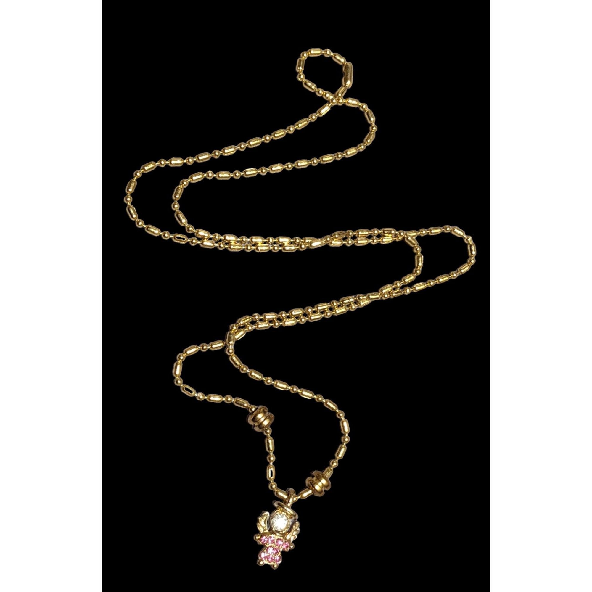 Other Vintage USA KLS Pink Angel Pendant Necklace Size ONE SIZE - 7 Thumbnail