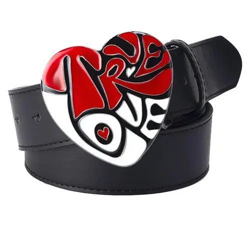 Leather Michiru x Saori True Love Buckle PU Leather Belt Size ONE SIZE - 1 Thumbnail