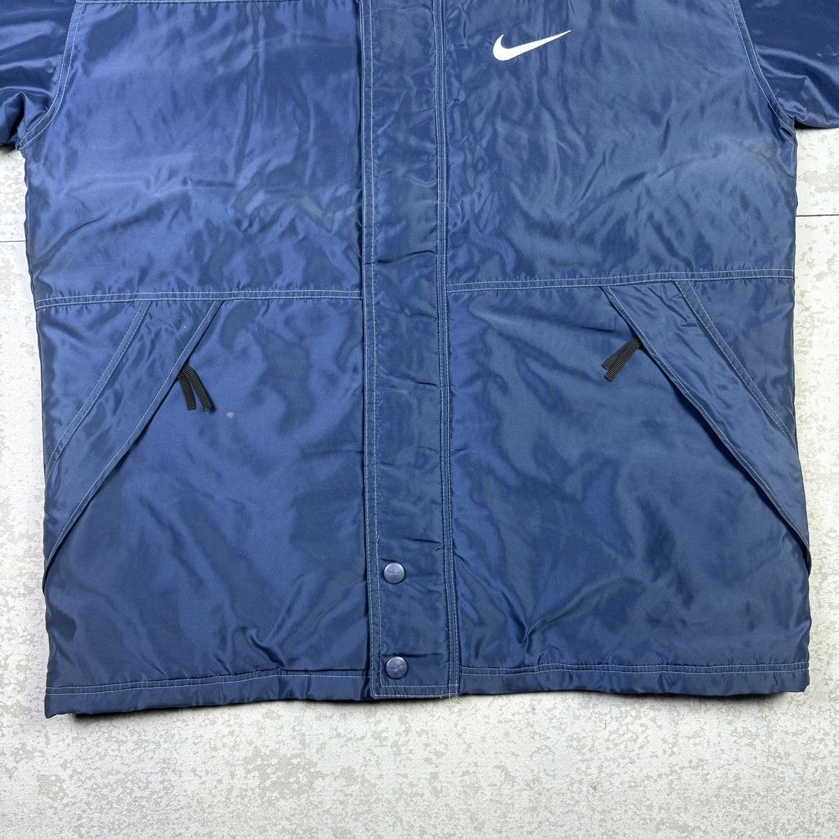 Nike Vintage 90s Nike Spell Out Quilt Lined Jacket Size US L / EU 52-54 / 3 - 6 Thumbnail