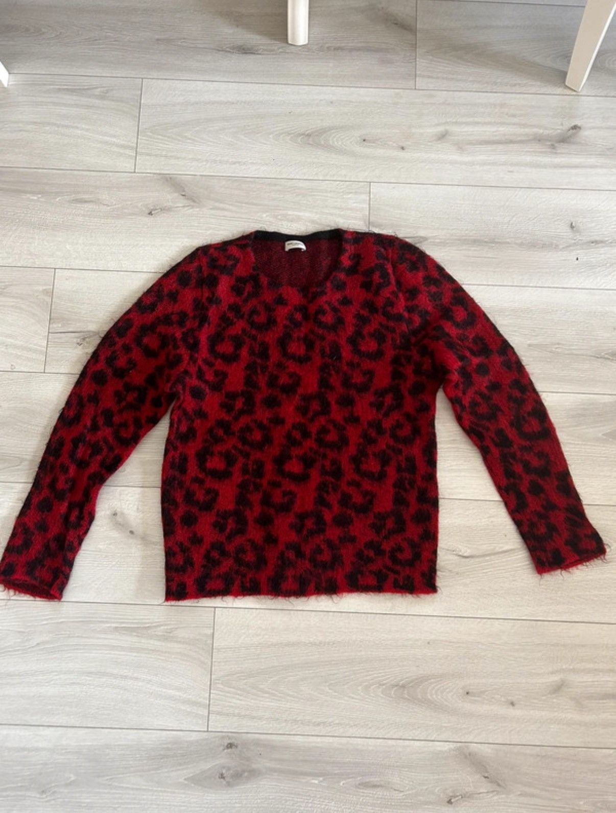 Saint Laurent Paris Saint Laurent FW13 BabyCat Mohair Sweater Leopard Red Size US M / EU 48-50 / 2 - 1 Thumbnail