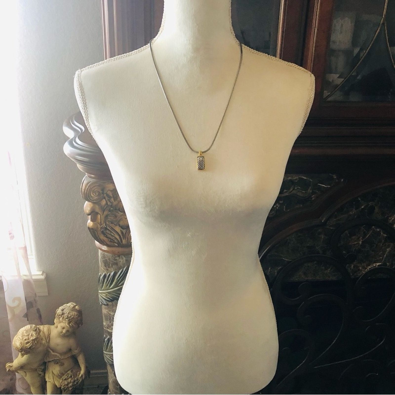 Vintage Vintage gold and silver tone pendant chain necklace Size ONE SIZE - 8 Thumbnail