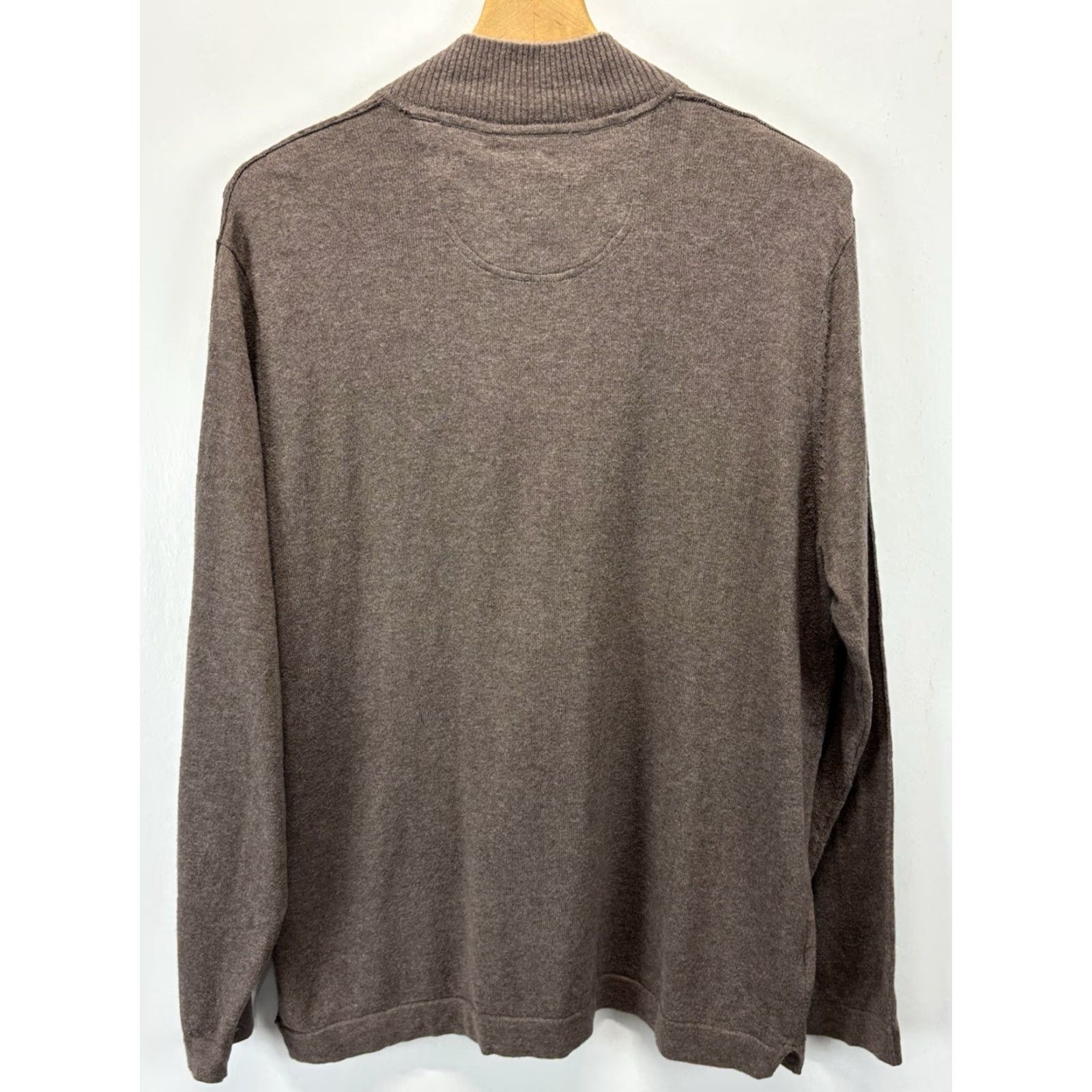 Tommy Bahama Tommy Bahama Cashmere Blend Pullover Sweater 1/4 Zip Large Brown Preppy Mens Size US L / EU 52-54 / 3 - 3 Thumbnail