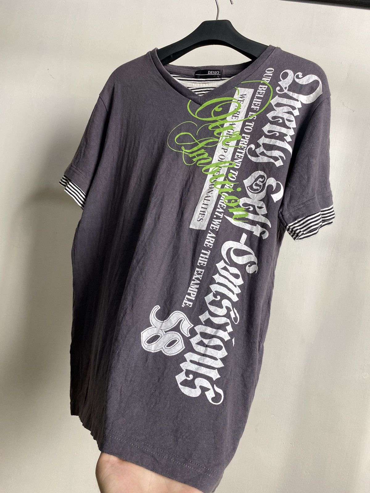 Beauty Beast × If Six Was Nine × Japanese Brand Desio Double Layer Poem Rock Tshirt Size US M / EU 48-50 / 2 - 3 Thumbnail