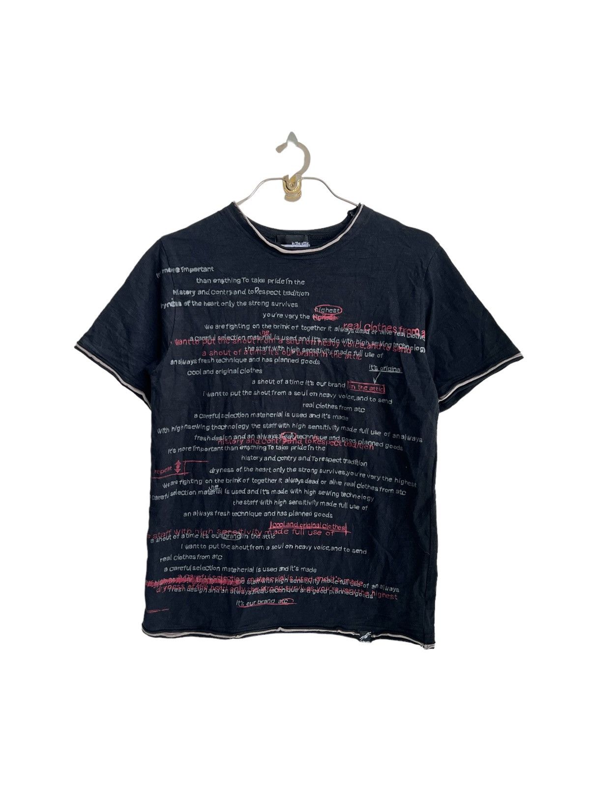 In The Attic "Anarchy Poems" Overprinted Roll Up In The Attic Shirt Size US M / EU 48-50 / 2 - 3 Thumbnail