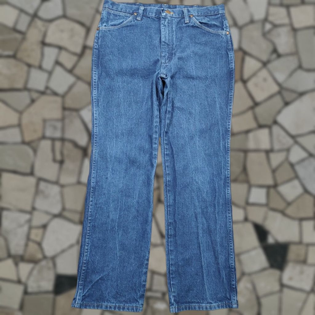 Wrangler VINTAGE Wrangler Jeans Cowboy Cut 936 Slim Mens 33x30 Denim Blue 80s 90s Western Rockabilly Cowboy Cut Jeans Mens Regular 33 Wrangler 936 Size US 33 - 1 Thumbnail