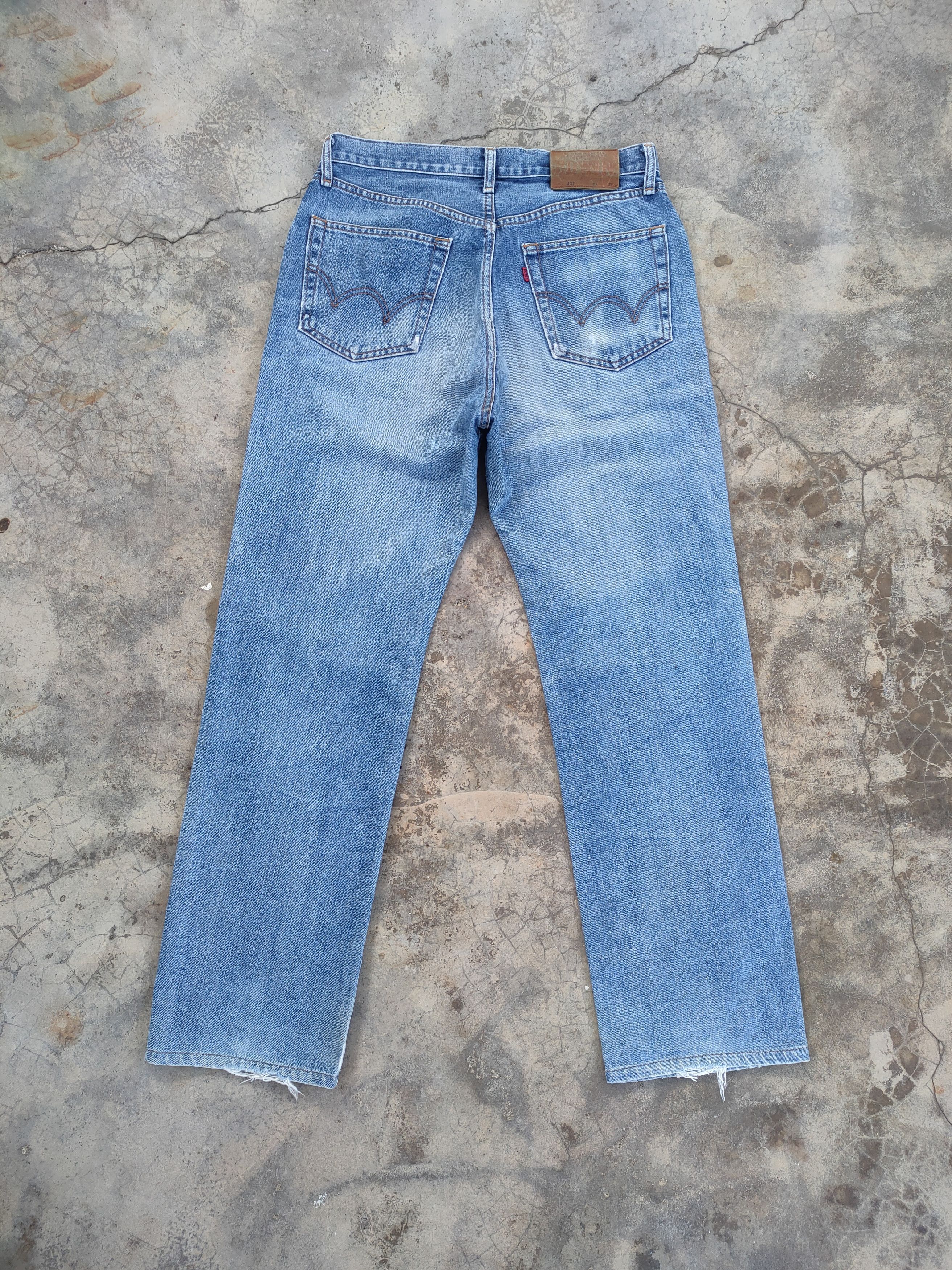 Edwin × Jean × Vintage W32 VINTAGE EDWIN 503 FADED RIPPED JEANS DENIM PANTS Size US 32 / EU 48 - 11 Thumbnail