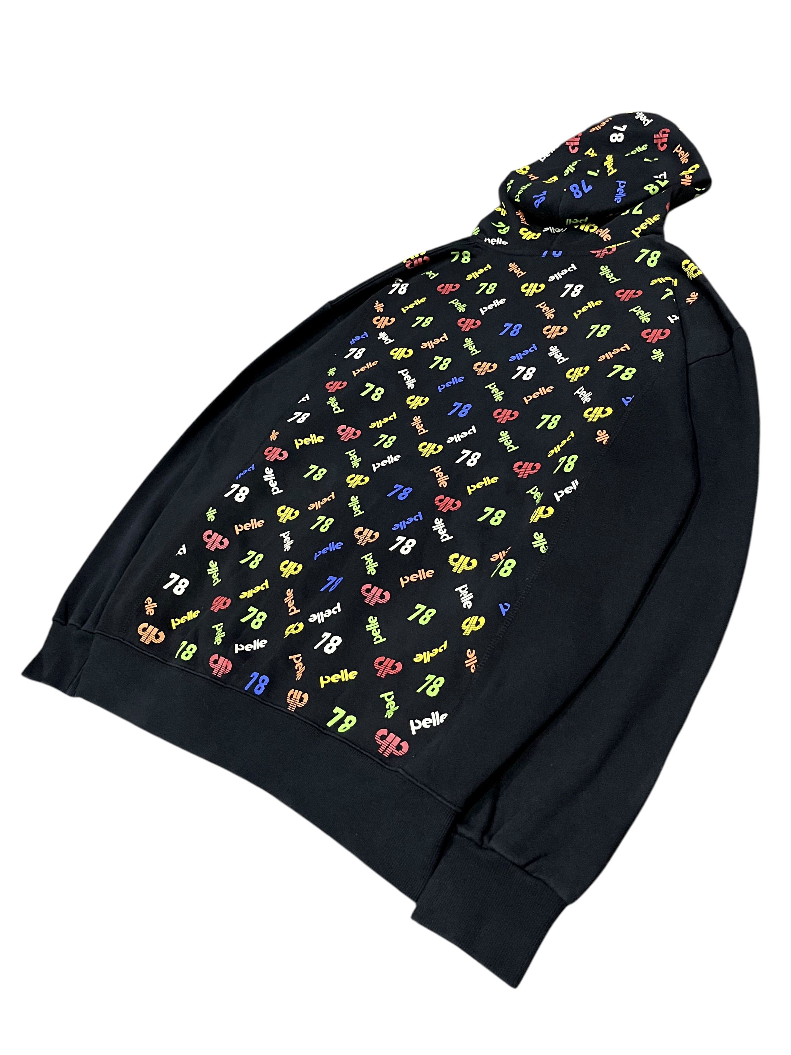 Marc Buchanan SICK🔥PELLE PELLE 78 Multicolor Monogram Spellout Hoodie Size US L / EU 52-54 / 3 - 5 Thumbnail