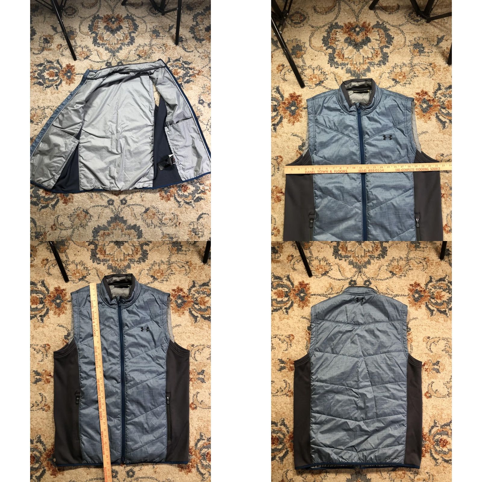 Under Armour Under Armour Vest Mens Large Blue UA Storm Quilted Insulated Full Zip Pockets Size US L / EU 52-54 / 3 - 8 Thumbnail