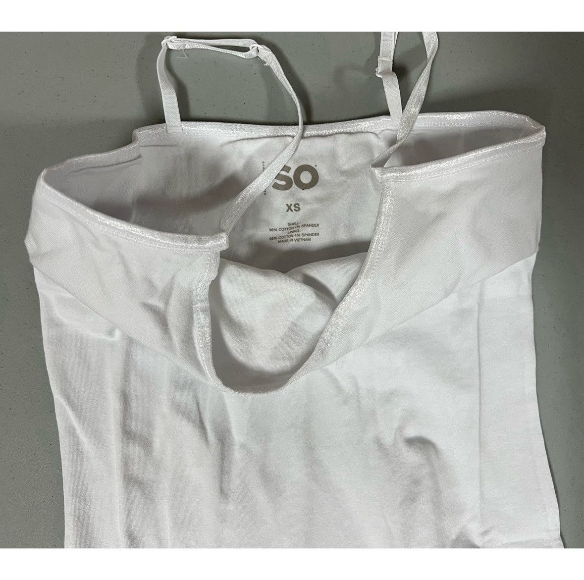 Sonoma SO White Shelf-Bra Cami Camisole Tank Top Shirt Size XS 🤍 Size XS / US 0-2 / IT 36-38 - 5 Thumbnail