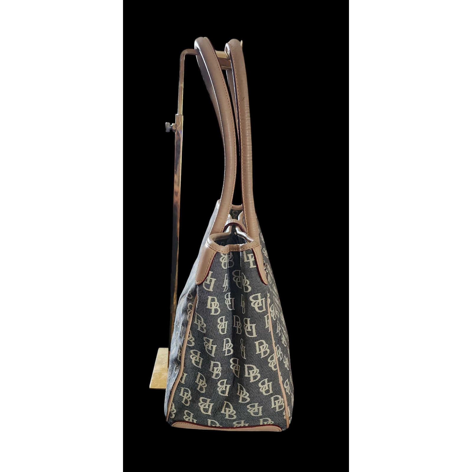 Dooney & Bourke Vintage Dooney & Bourke Monogram Canvas Tote Leather Trim Size ONE SIZE - 8 Thumbnail