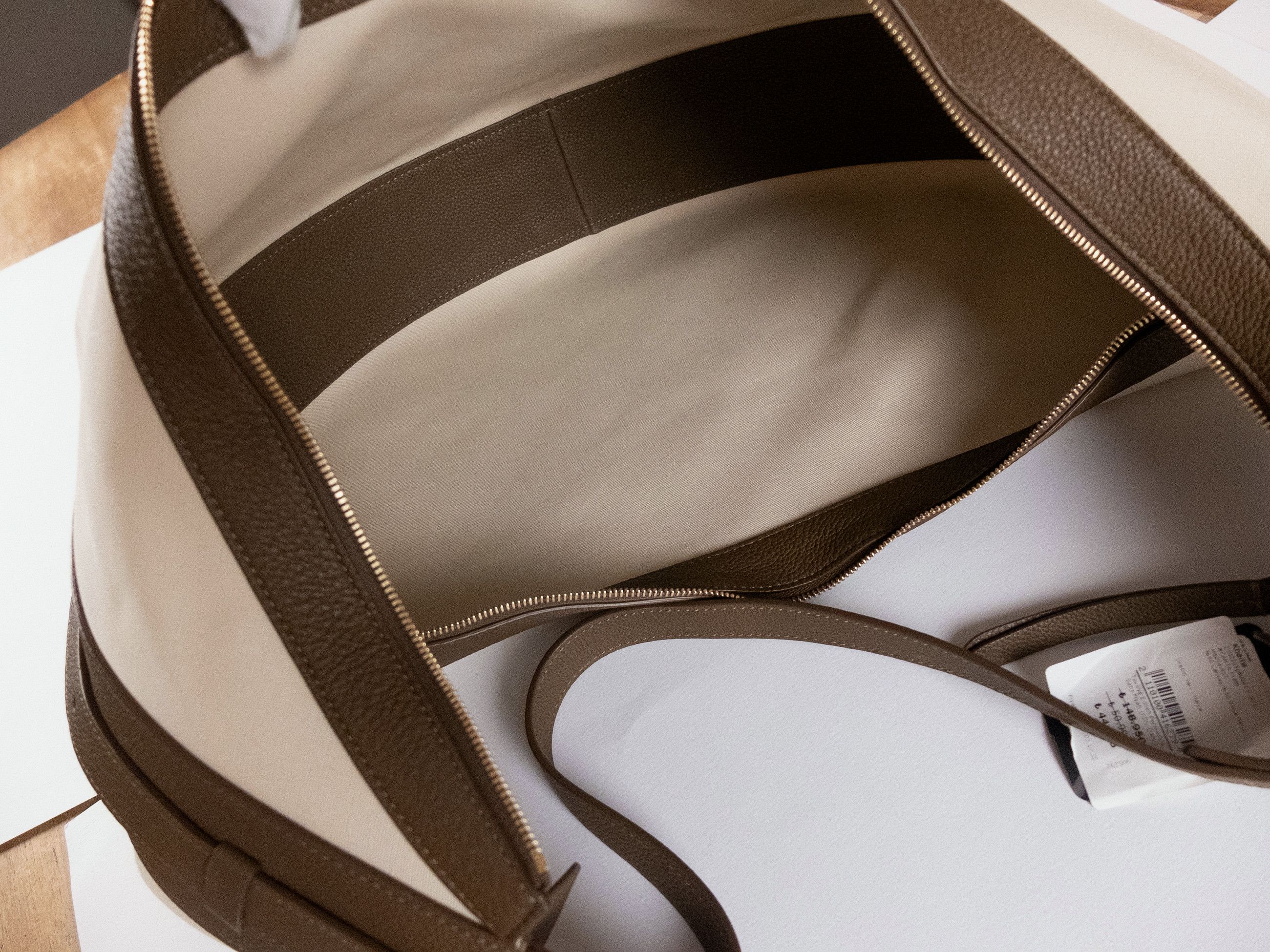 KHAITE KHAITE Augustina beige large canvas & leather shoulder bag Size ONE SIZE - 12 Thumbnail