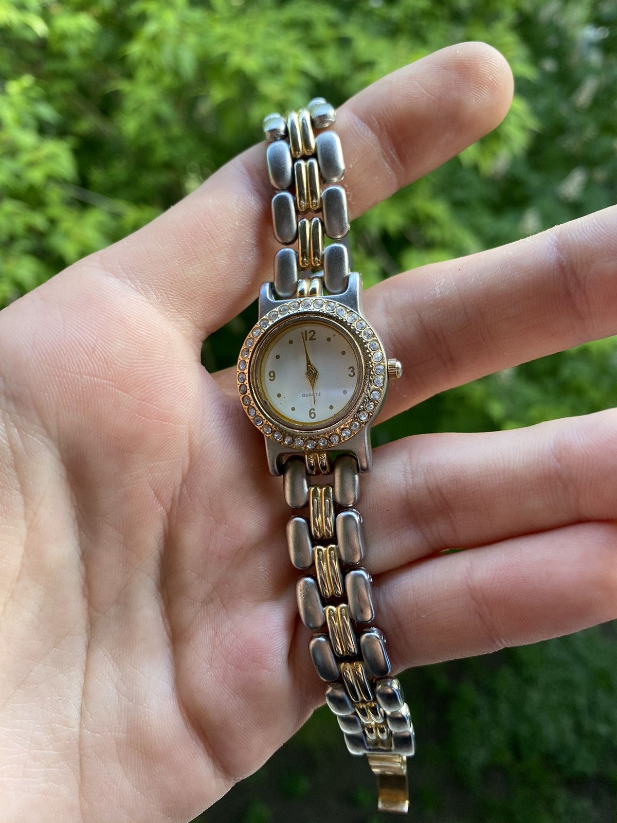 Japanese Brand × Jewelry × Vintage Elegant Ladies Watch with Crystals - Two-Tone Style Size ONE SIZE - 7 Thumbnail