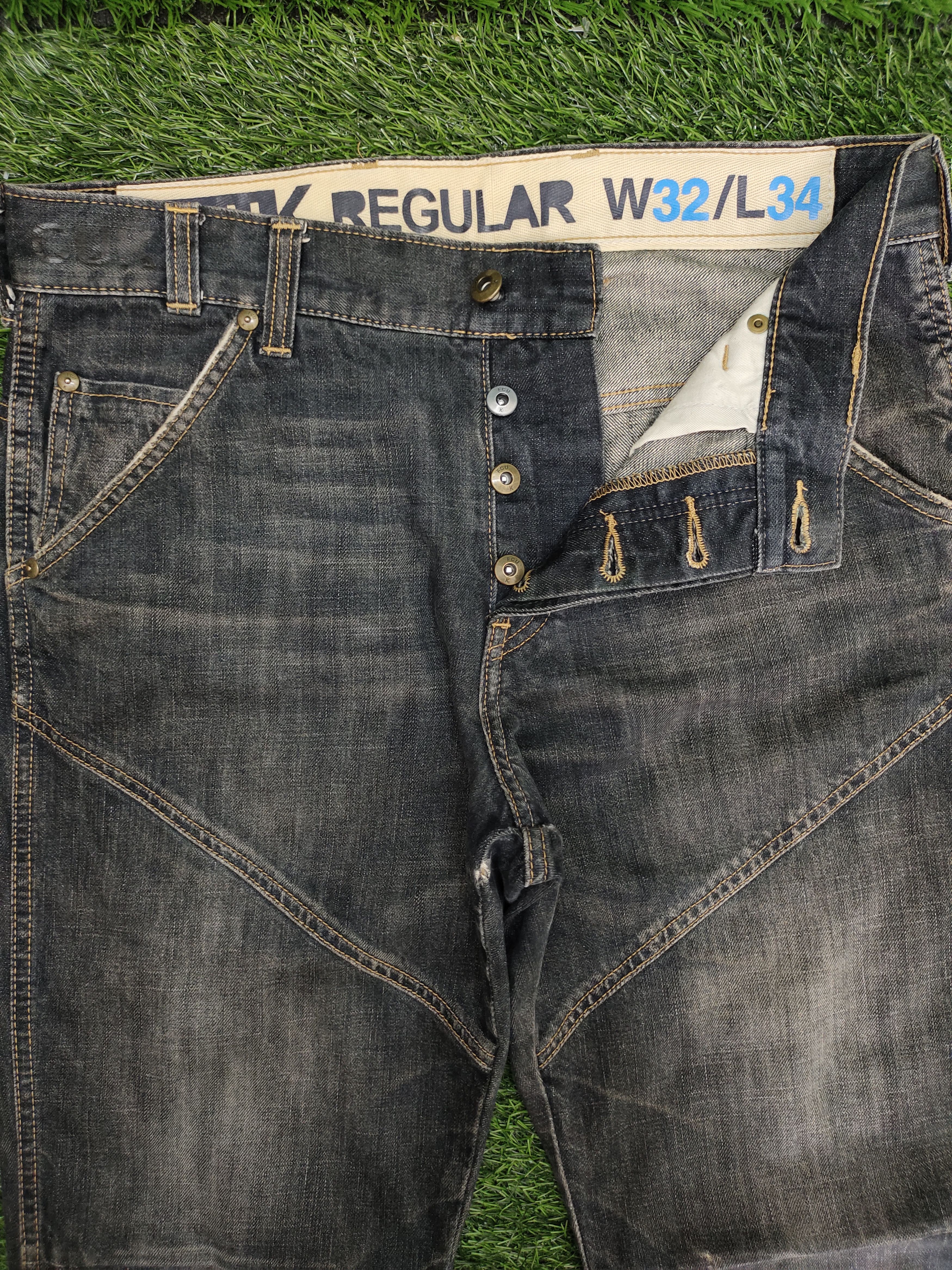 FCUK Vintage Fcuk Cut & Sew Denim Jean Regular Streetwear Y2k Size US 32 / EU 48 - 13 Thumbnail