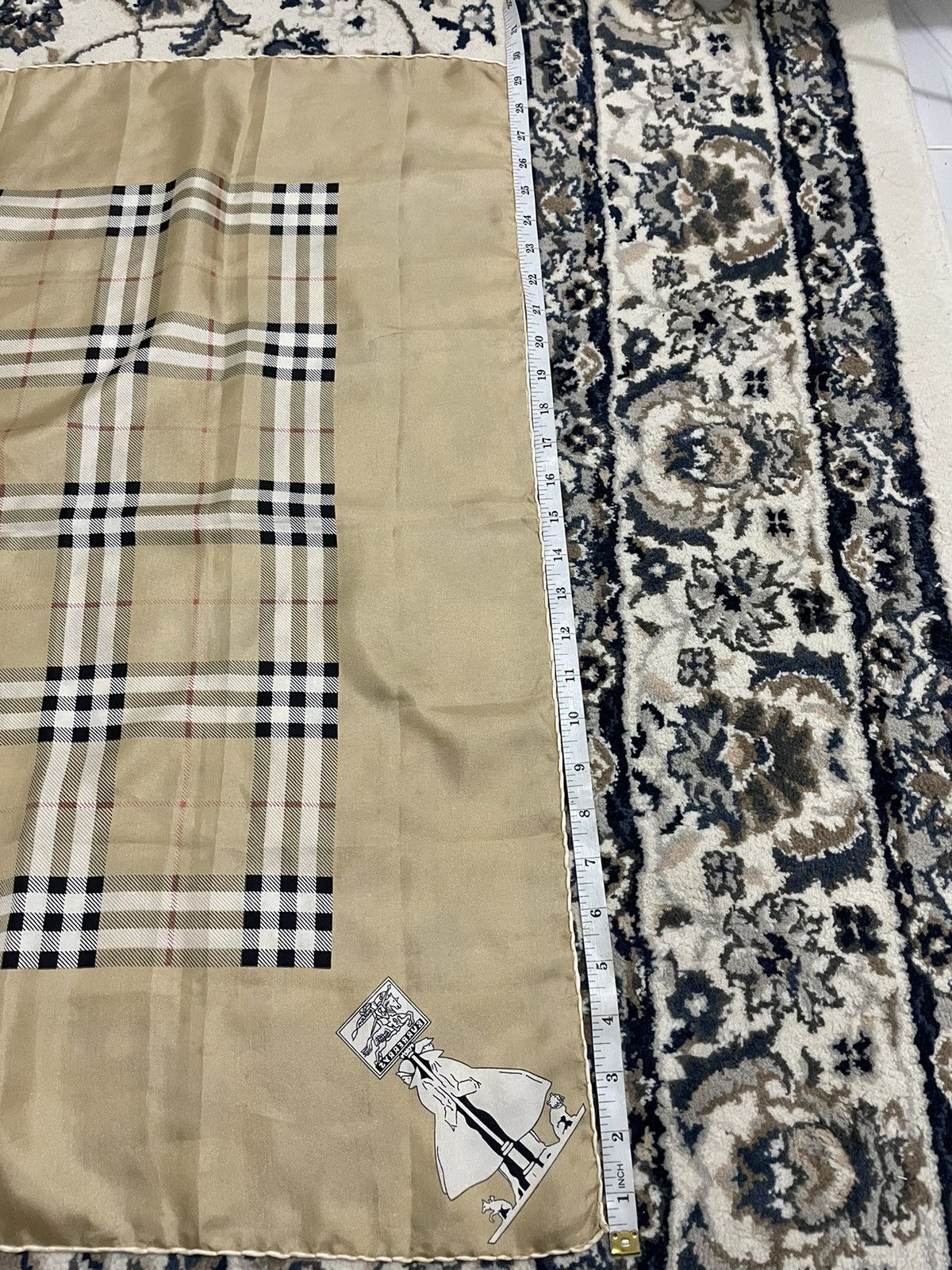 Burberry × Vintage BURBERRY SILK SCARF Size ONE SIZE - 6 Thumbnail