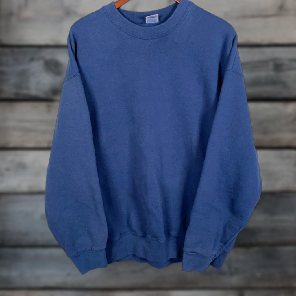 Vintage VINTAGE BVD Sweatshirt Adult 2XL Dark Blue Crewneck Solid 50/50 Skater Y2K Men Size US XXL / EU 58 / 5 - 1 Thumbnail