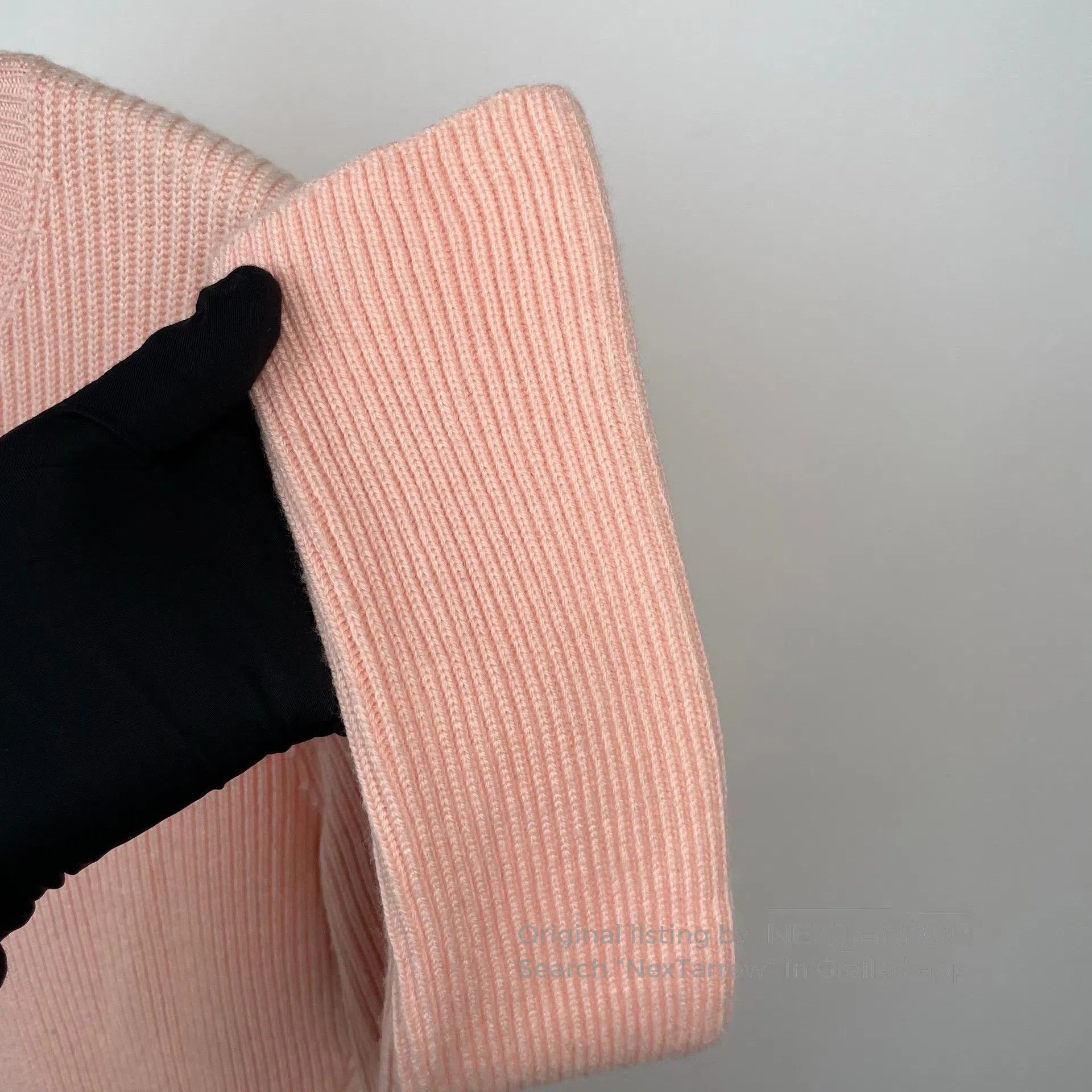 Dior Dior Nude Pink Long Sleeve Waist-Tie Knit Sweater Dress| Size XS / US 0-2 / IT 36-38 - 8 Thumbnail