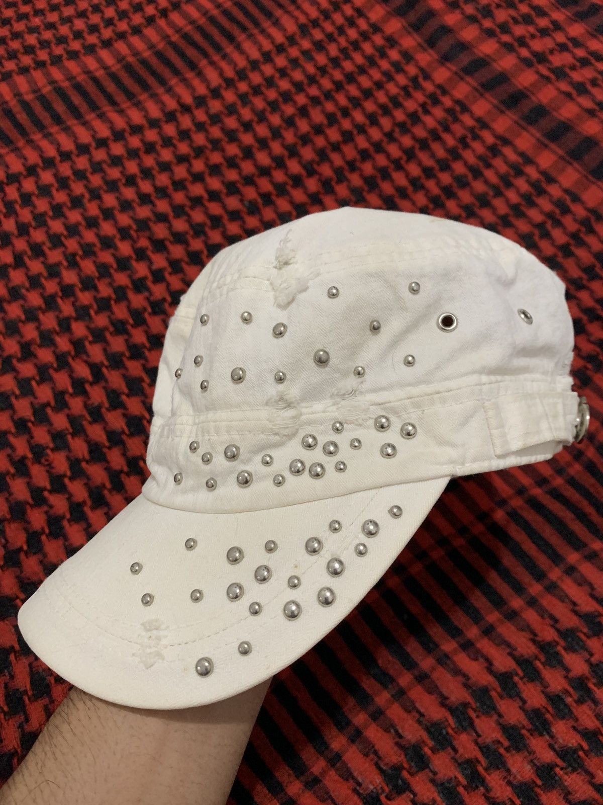 Japanese Brand Undefined Japanese Commando Hat Studded Punk Y2k Rock Style Size ONE SIZE - 3 Thumbnail