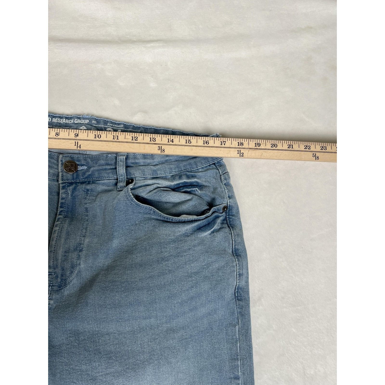 LRG Vintage LRG Jeans Mens 34x30 Light Wash Blue Slim Straight D Size US 34 / EU 50 - 4 Thumbnail