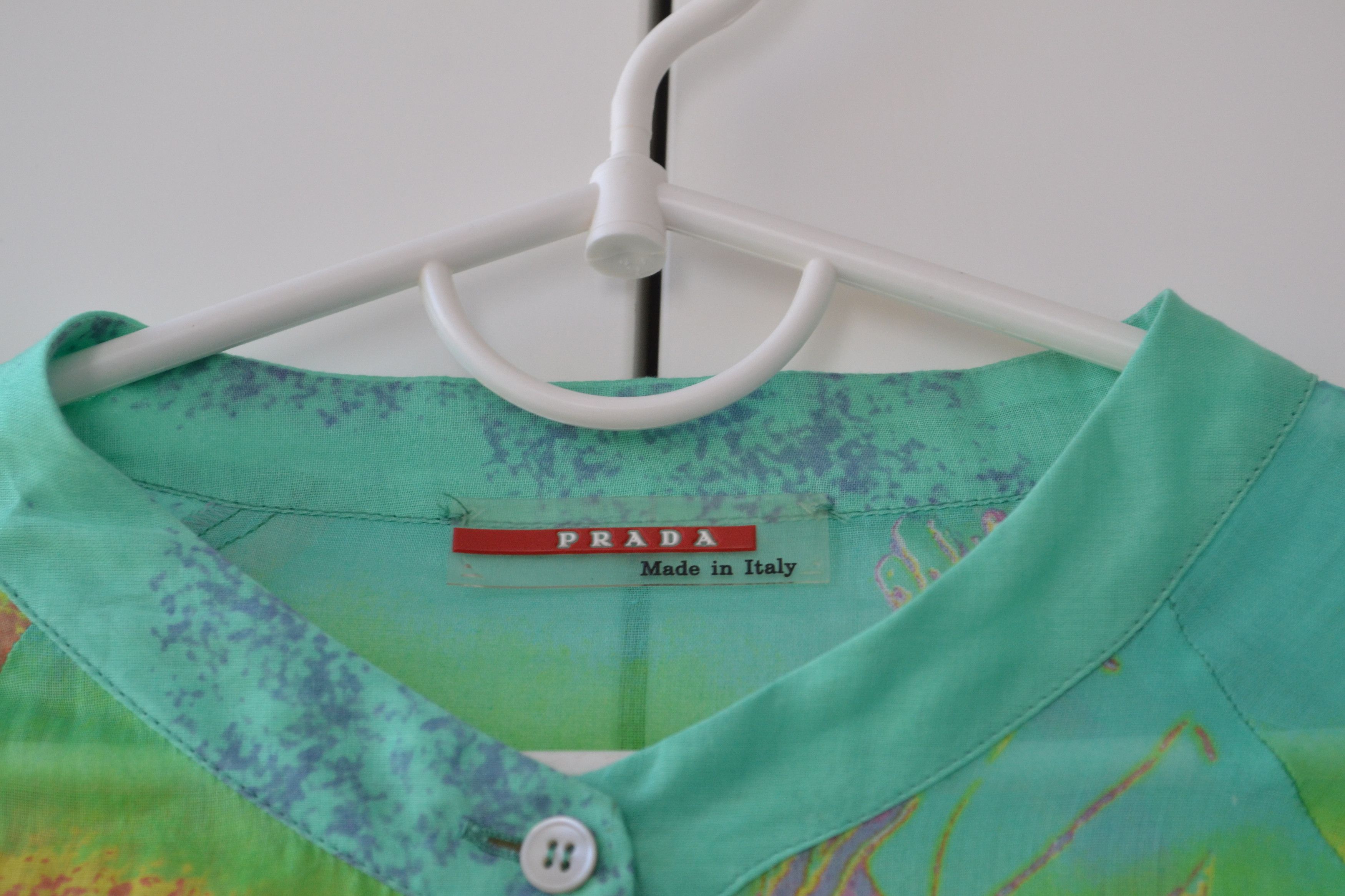 Prada 🔴 PRADA Shirt Long Sleeve Print Multicolor Acid Blouses Size S / US 4 / IT 40 - 4 Thumbnail