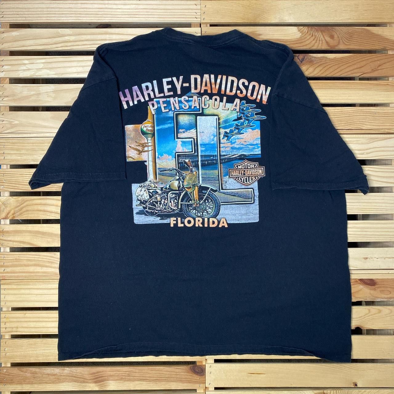 Harley Davidson Harley Davidson FL 2018 Black Biker Tee Size 2XL Size US XXL / EU 58 / 5 - 2 Thumbnail