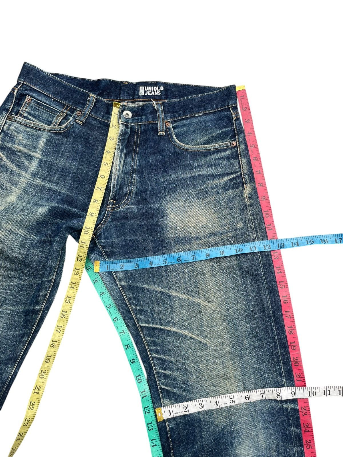 Japanese Brand × Uniqlo Uniqlo Selvedge Distresed Jeans Size US 34 / EU 50 - 13 Thumbnail