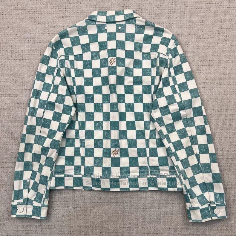 Louis Vuitton Louis Vuitton Lapel checkered single-breasted denim jacket Size US S / EU 44-46 / 1 - 3 Thumbnail