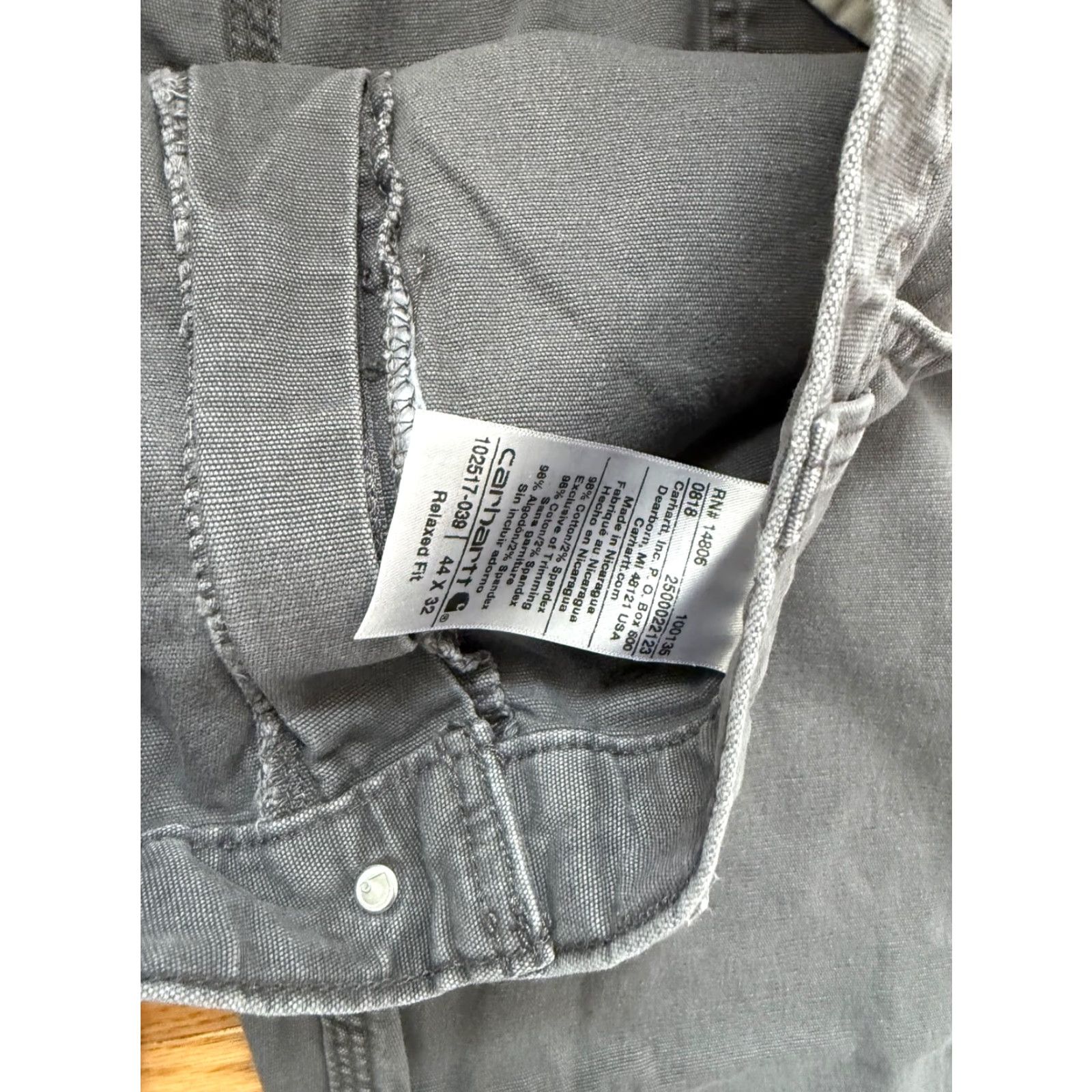 Carhartt Carhartt Pants Men 44x32 Gray Relaxed Fit Rugged Flex Rigby 5-Pocket 102517-039 Size US 38 / EU 54 - 4 Thumbnail