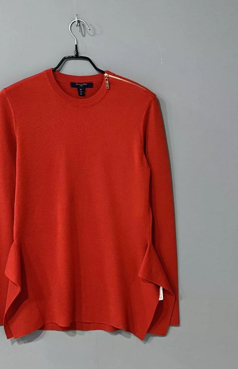 Louis Vuitton Louis Vuitton Red Cashmere Sweater-2506 Size XL / US 12-14 / IT 48-50 - 2 Thumbnail
