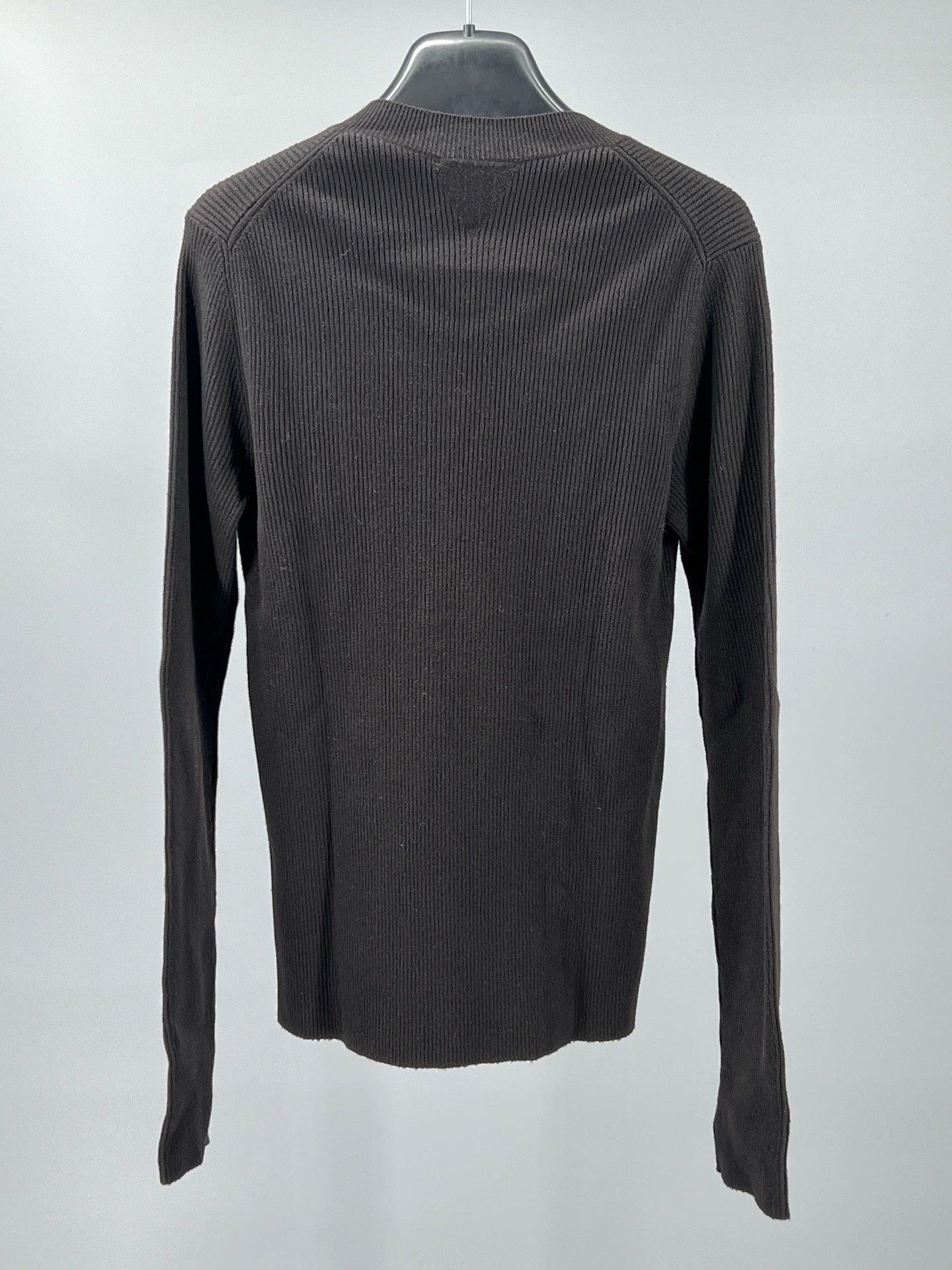 Bottega Veneta black wool blend v-neck knit sweater Size US S / EU 44-46 / 1 - 4 Thumbnail