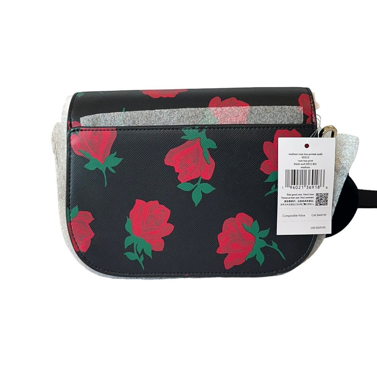 Kate Spade Kate Spade Rose Toss Printed Saddle Crossbody Bag Size ONE SIZE - 11 Thumbnail