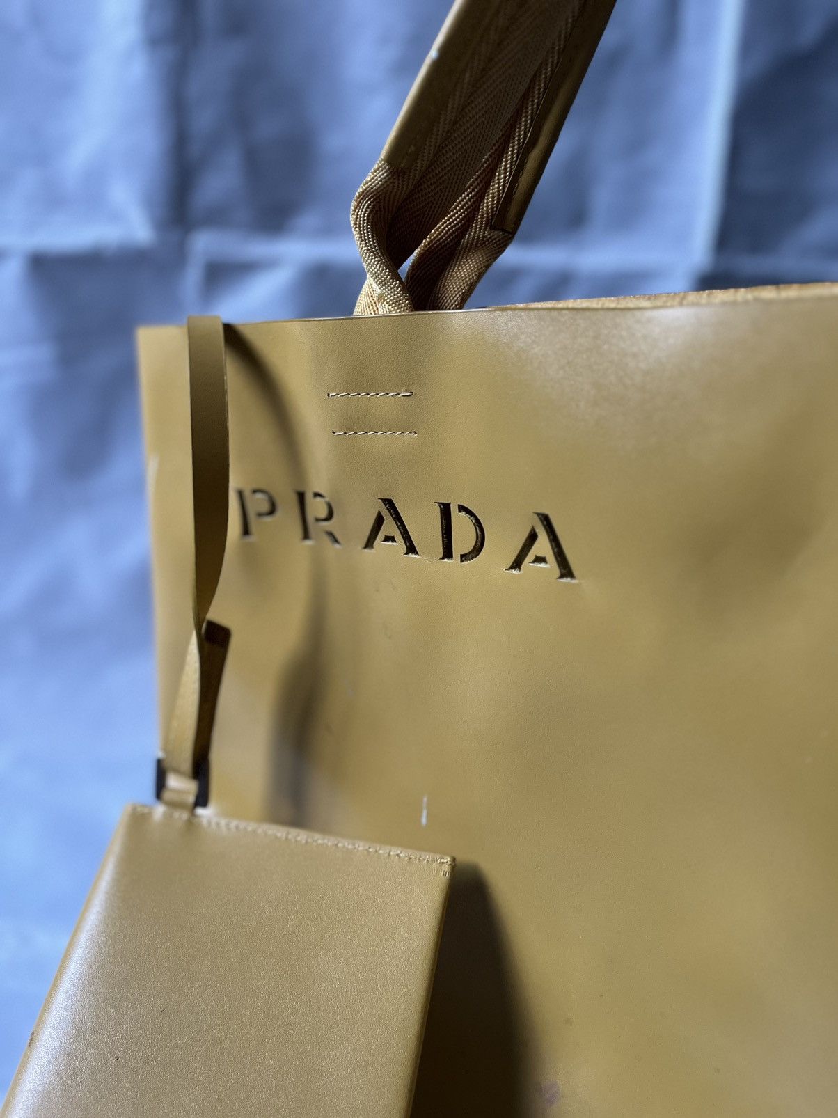 Prada Prada Beige Leather Tote Bag + Mini Bag – Italy Size ONE SIZE - 2 Thumbnail