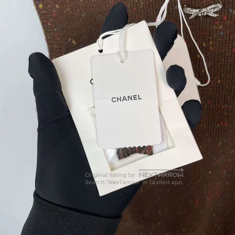 Chanel Chanel Ski colour dot rhinestone bow knitted vest Size S / US 4 / IT 40 - 6 Thumbnail