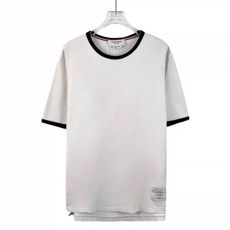 Thom Browne Thom Browne size2 White cotton round neck short sleeves Size US M / EU 48-50 / 2 - 1 Thumbnail