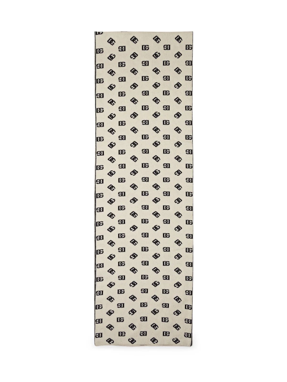Dolce & Gabbana o1y1224 Size: OS / Logo Scarf in Ivory/Black Size ONE SIZE - 1 Thumbnail