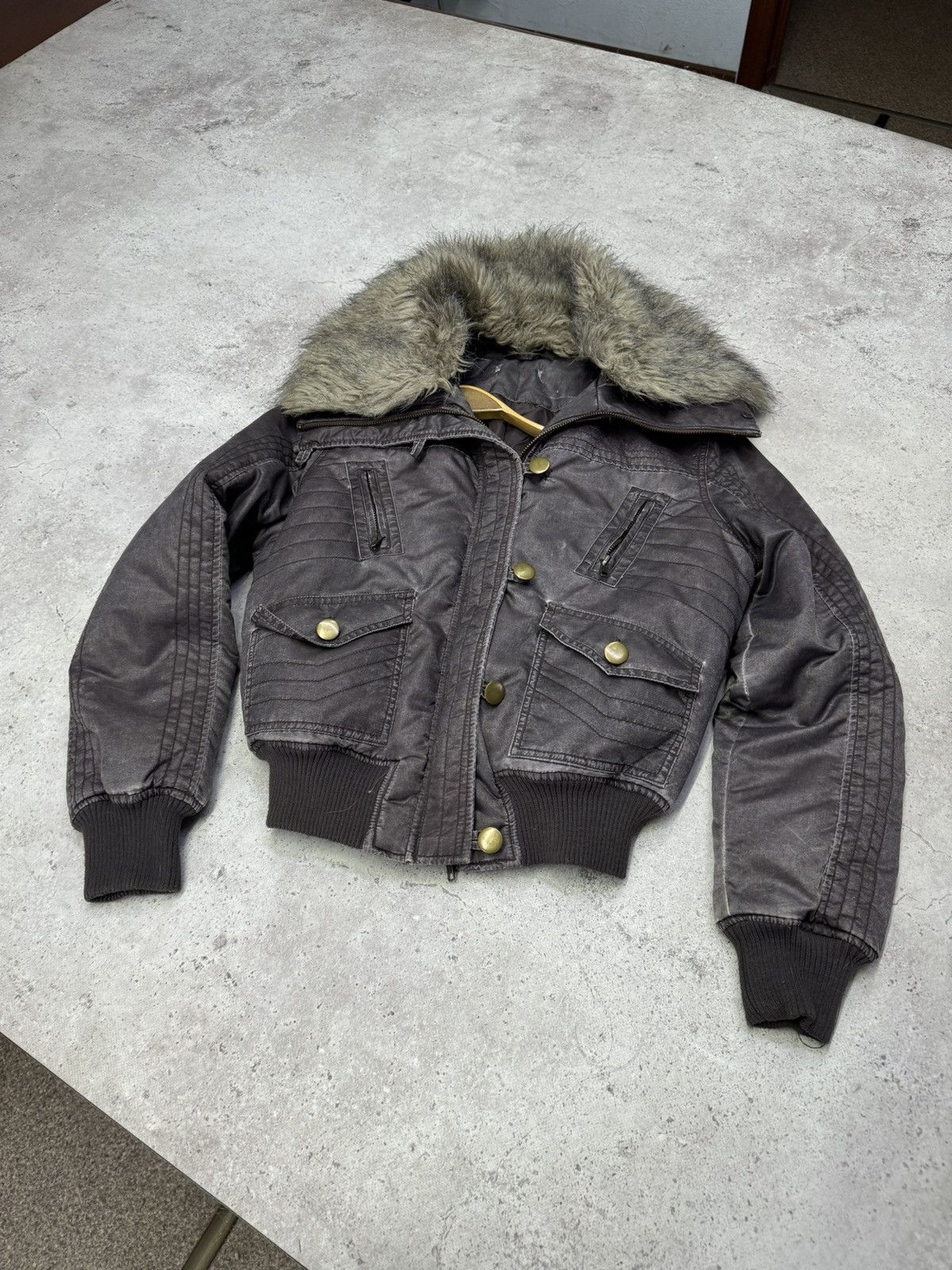 Japanese Brand Vintage 00s Faded Fur Raf Simons Rick Owens Style Jacket Size US S / EU 44-46 / 1 - 9 Thumbnail