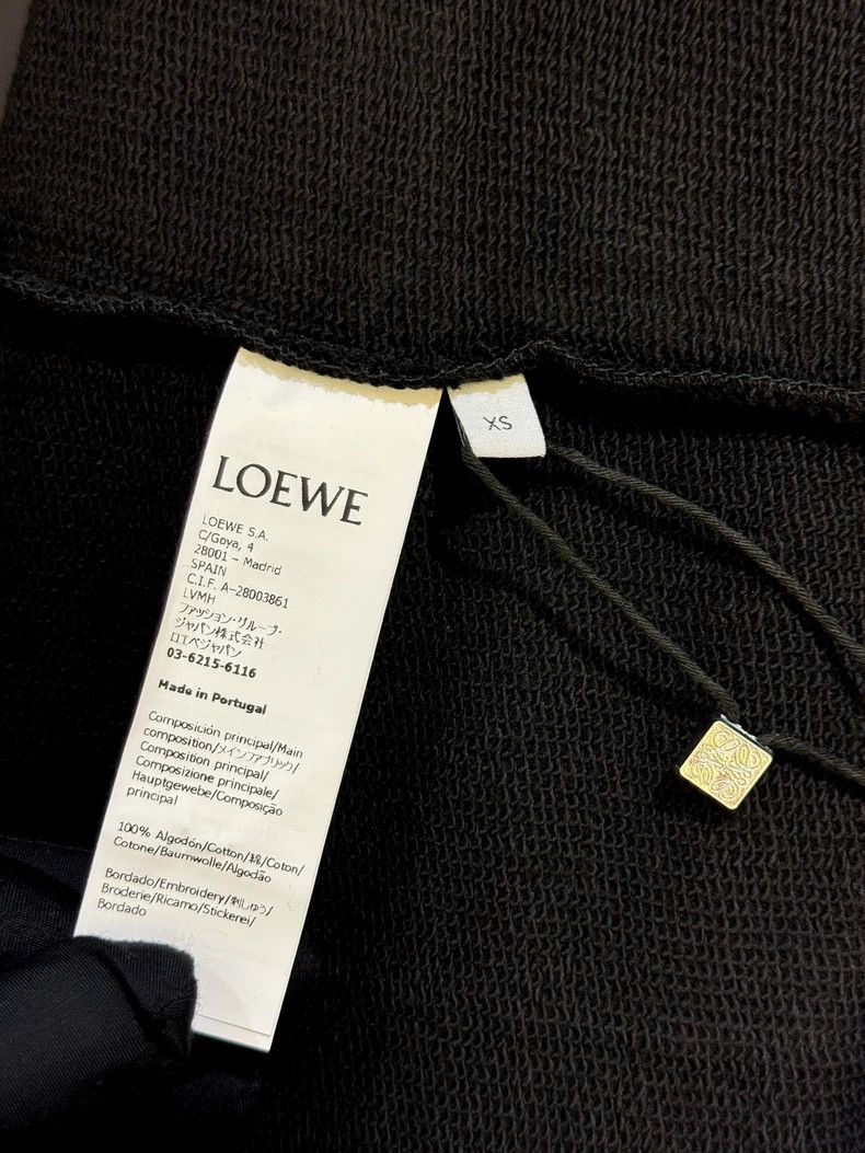 Loewe LOEWE Cotton letter embroidery round neck hoodie Size XS / US 0-2 / IT 36-38 - 4 Thumbnail