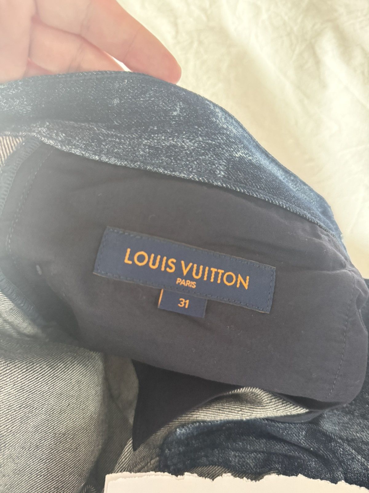 Louis Vuitton Louis Vuitton Damier Denim Print Jeans Size US 31 - 17 Thumbnail