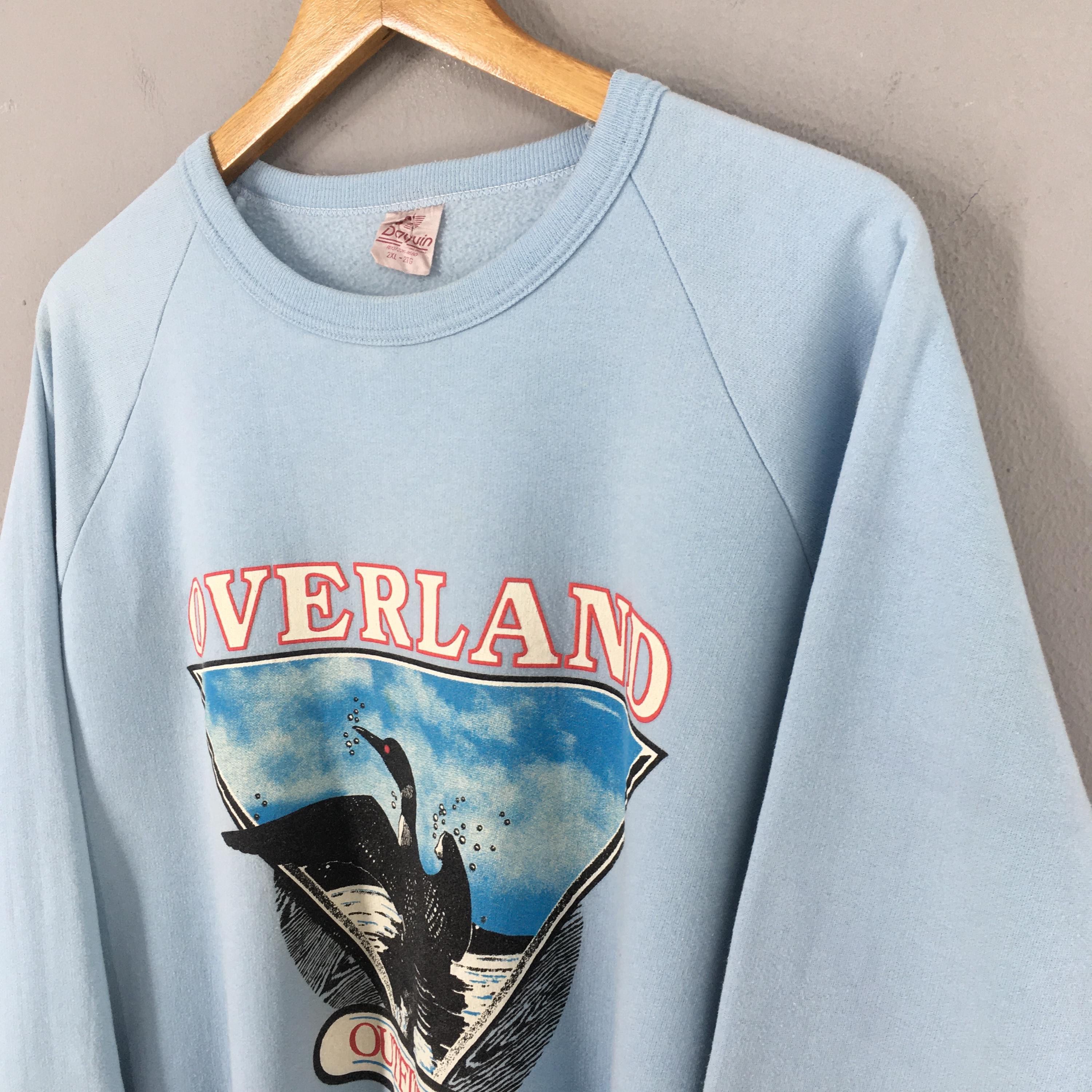 Overland Vintage Overland Outfitters Blue Sweatshirt 2XLarge Size US XXL / EU 58 / 5 - 3 Thumbnail