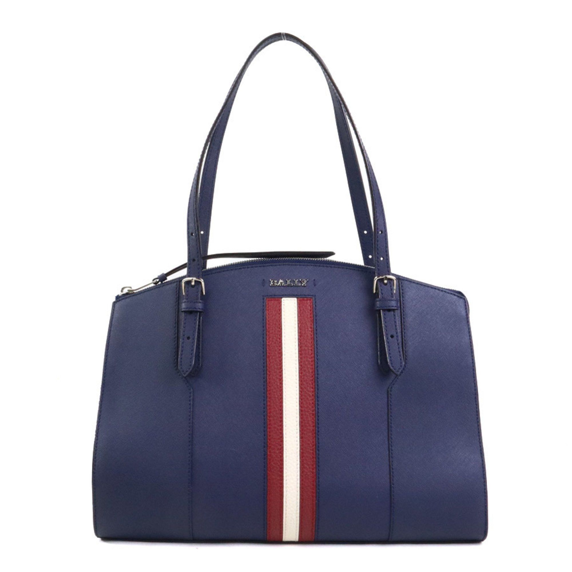 Bally Shoulder Bag Leather Navy Women's 56284g