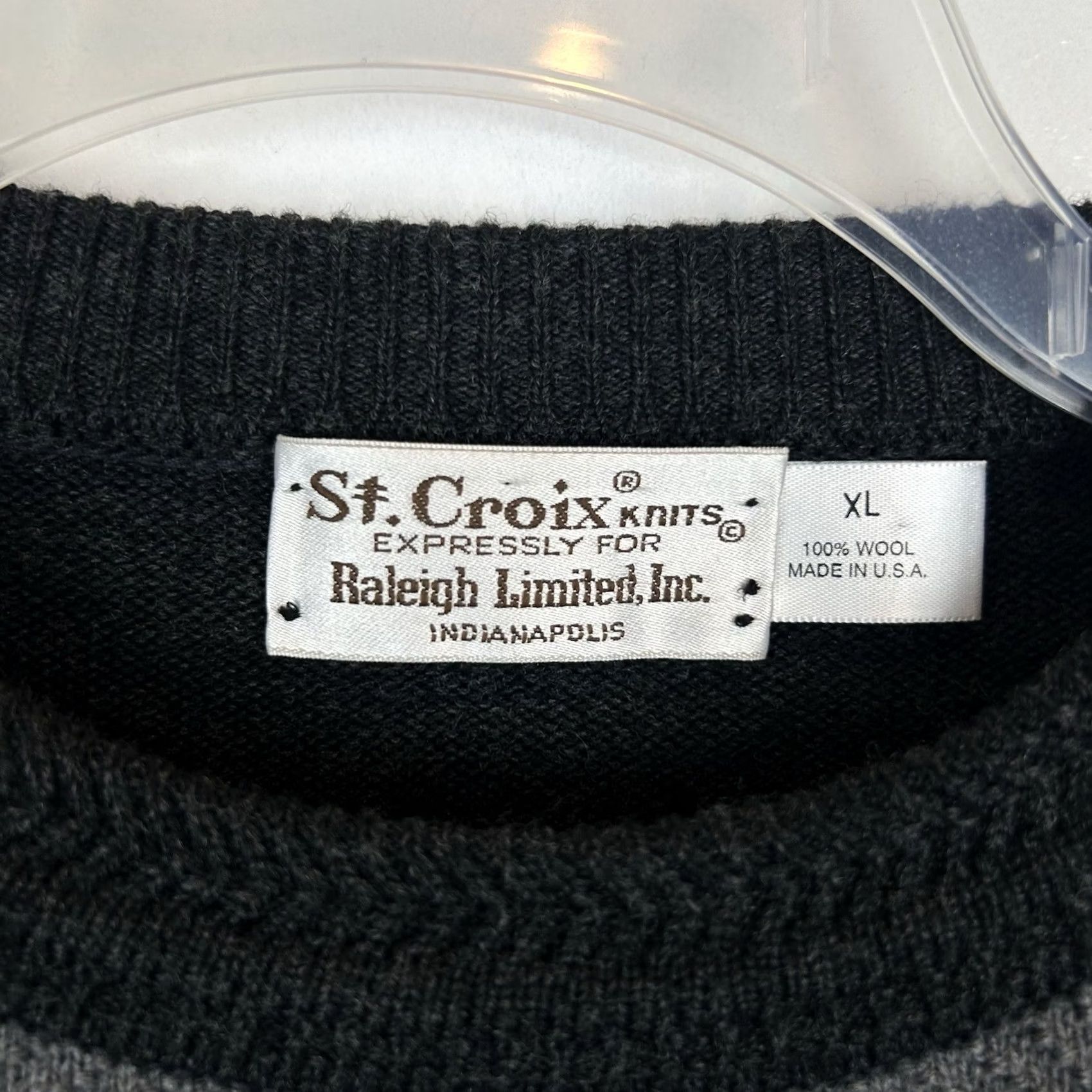 Vintage VINTAGE St Croix Knits Sweater Mens XL Black 100% Wool Knit Pullover Grandpa USA Size US XL / EU 56 / 4 - 3 Thumbnail