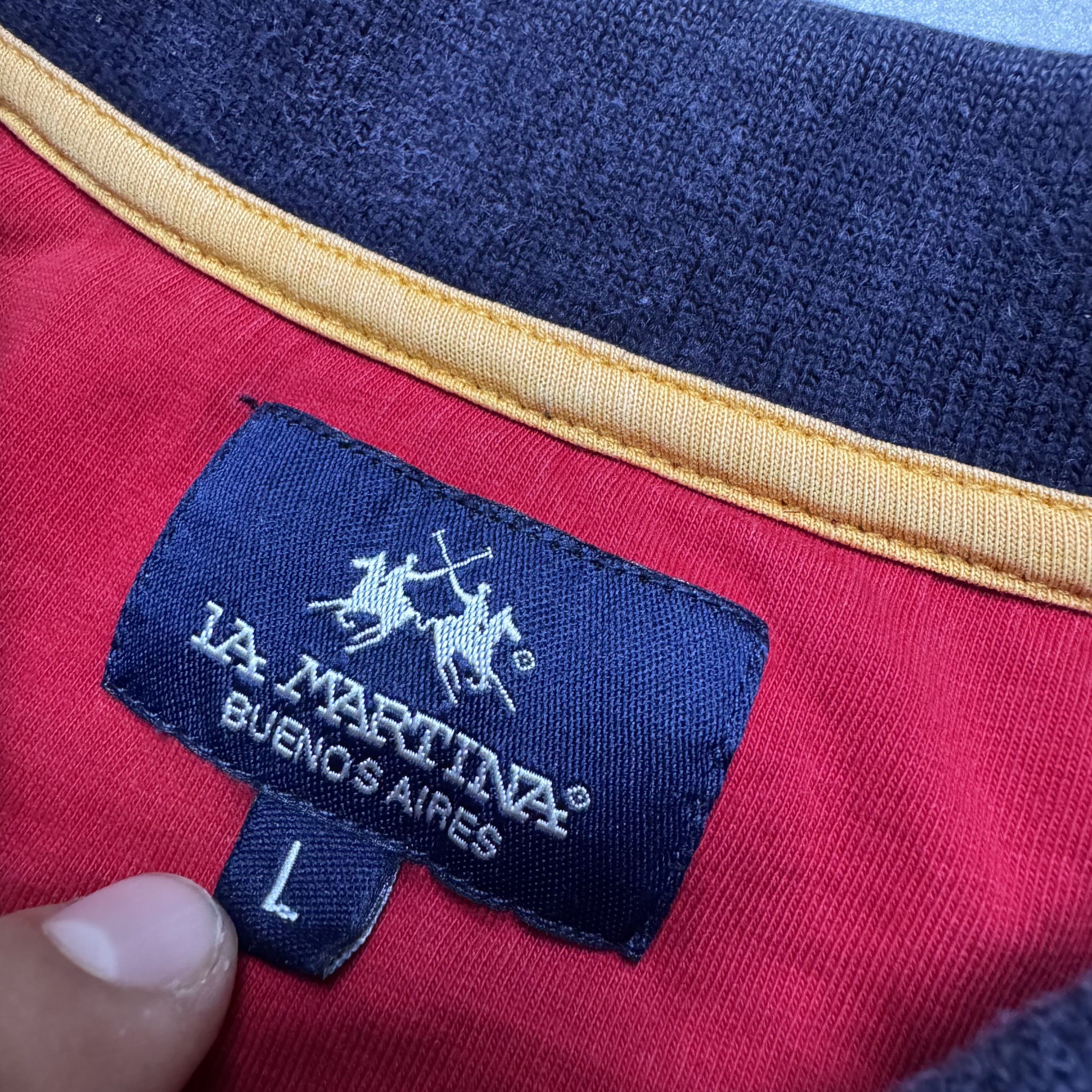 La Martina × Polo Ralph Lauren × Vintage LA MARTINA ENGLAND POLO TEAM CHIEF KEEF STYLE POLOS SHIRT Size US L / EU 52-54 / 3 - 6 Thumbnail