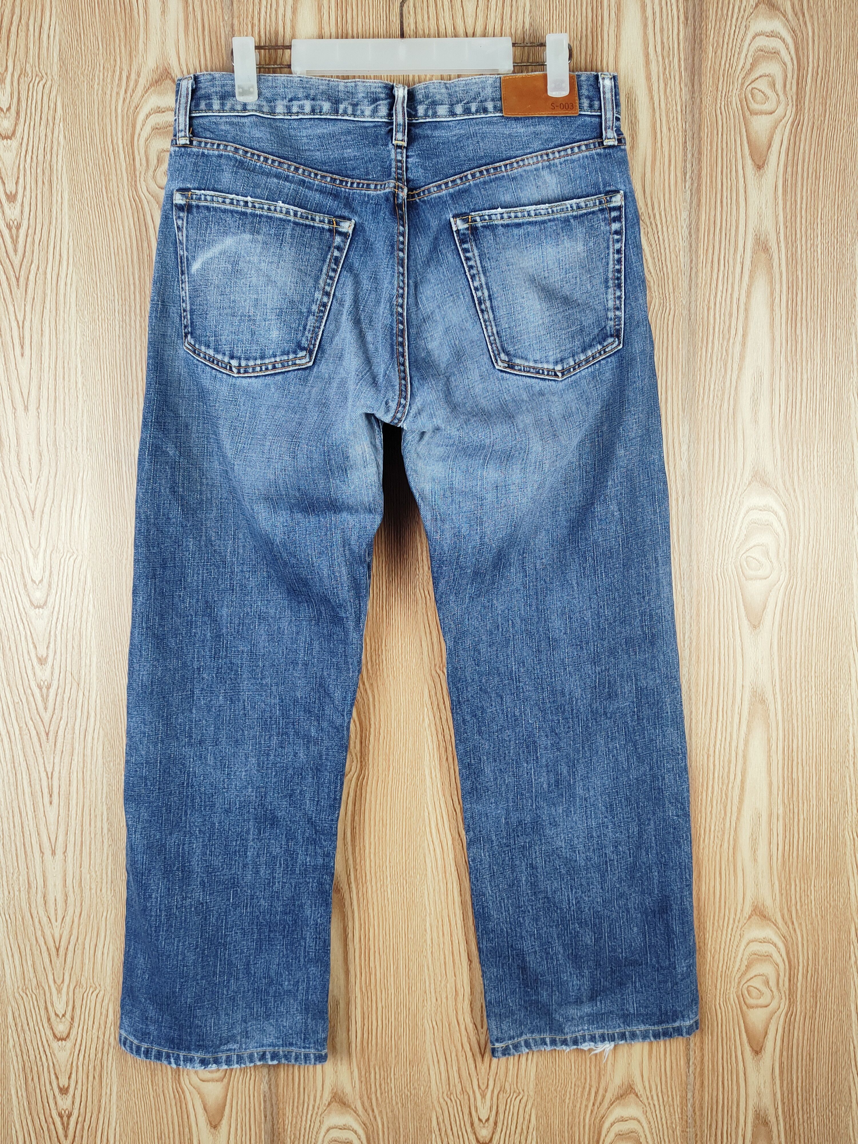 Japanese Brand Uniqlo Blue Distressed Ripped Jeans #S2688 Size US 32 / EU 48 - 7 Thumbnail