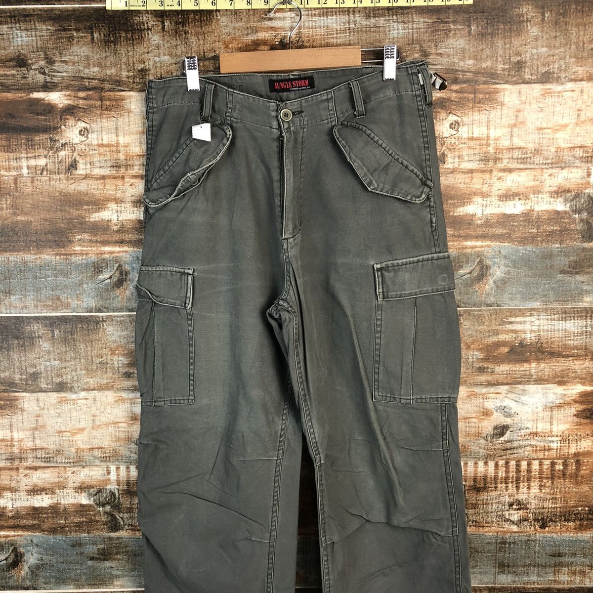 Japanese Brand DL Jungle Storm Green Cargo Multipocket Pants #C098 Size US 32 / EU 48 - 2 Thumbnail