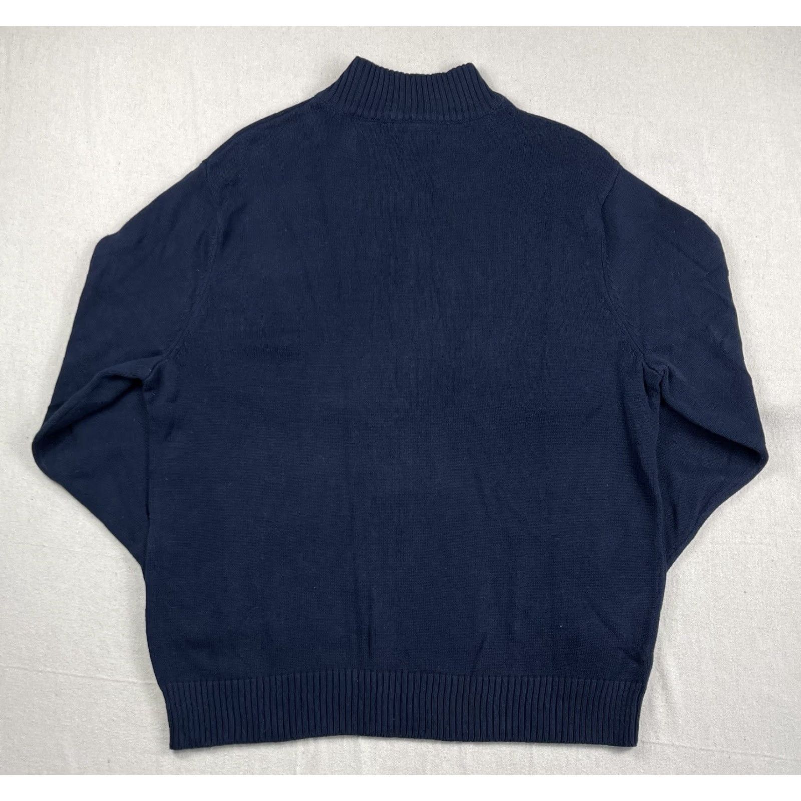 Dockers DOCKERS Men Sweater XL 1/4 Zip Pullover Argyle Aztec Navy Blue Red Gray Knit Size US XL / EU 56 / 4 - 3 Thumbnail