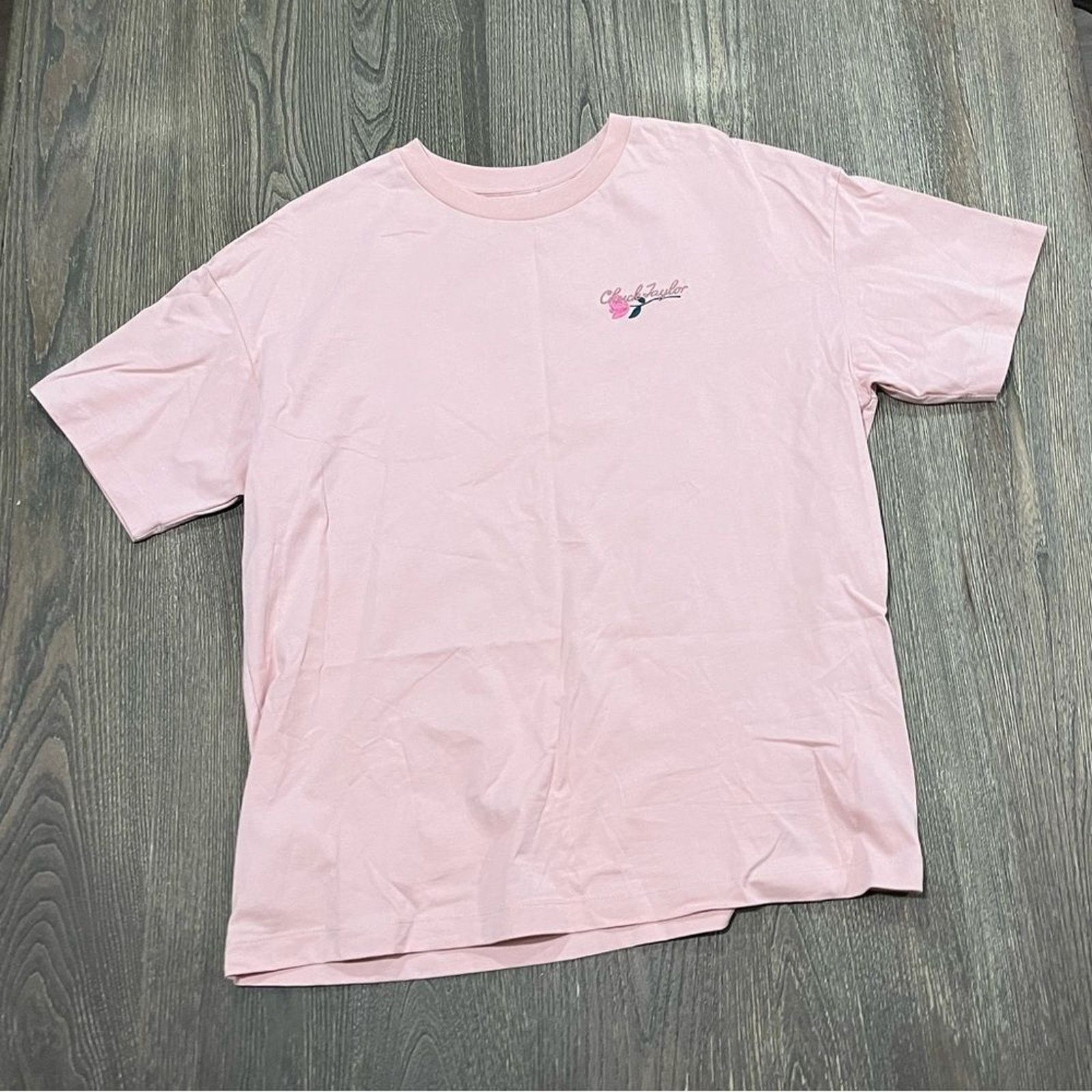 Converse NWOT Converse Chuck Taylor Mountain Graphic T-Shirt Pink S Size S / US 4 / IT 40 - 1 Thumbnail