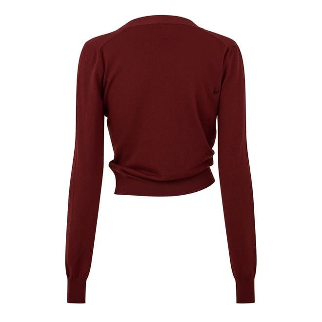 Bottega Veneta Bottega Veneta Cropped Long Sleeve Sweater in Brown Size XS / US 0-2 / IT 36-38 - 2 Thumbnail