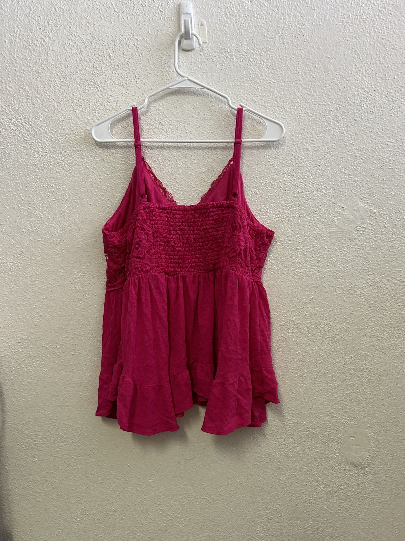 Torrid TORRID Y2K BABYDOLL HOT PINK LACE TOP SIZE 1 Size XL / US 12-14 / IT 48-50 - 4 Thumbnail
